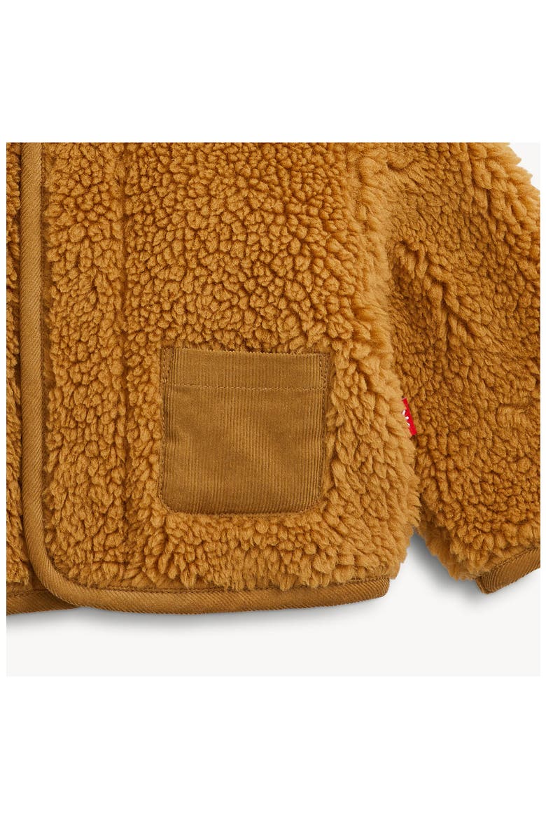 High Pile Fleece Bear Jacket, Alternate, color, BROWN