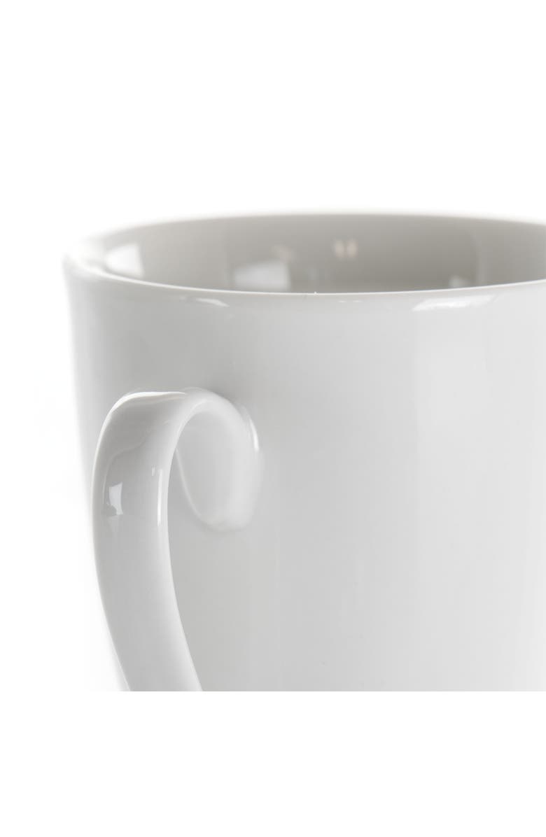 Elama Rosales 6 Piece 12 Ounce Porcelain Mug Set, Alternate, color, White