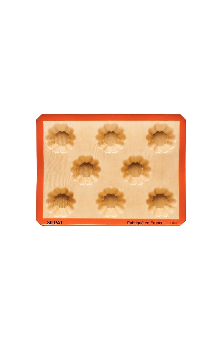 Silpat Perfect Non-Stick 8 Mini Brioches Baking Pan, Main, color, Orange