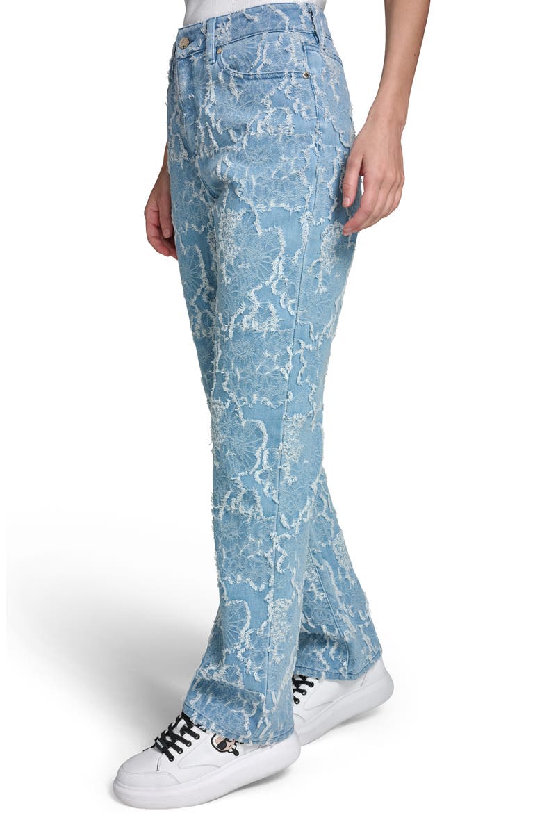 Floral Jacquard Jeans, Alternate, color, SKY BLUE