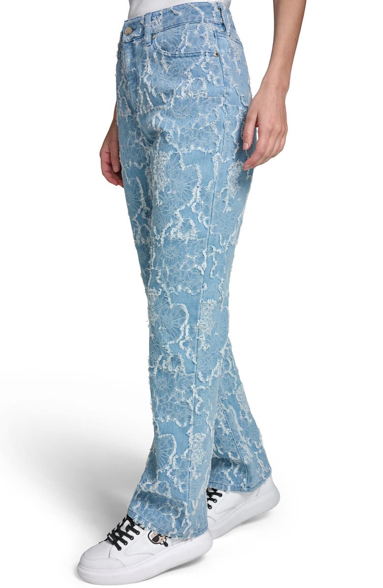 KARL LAGERFELD PARIS Floral Jacquard Jeans, Alternate, color, 