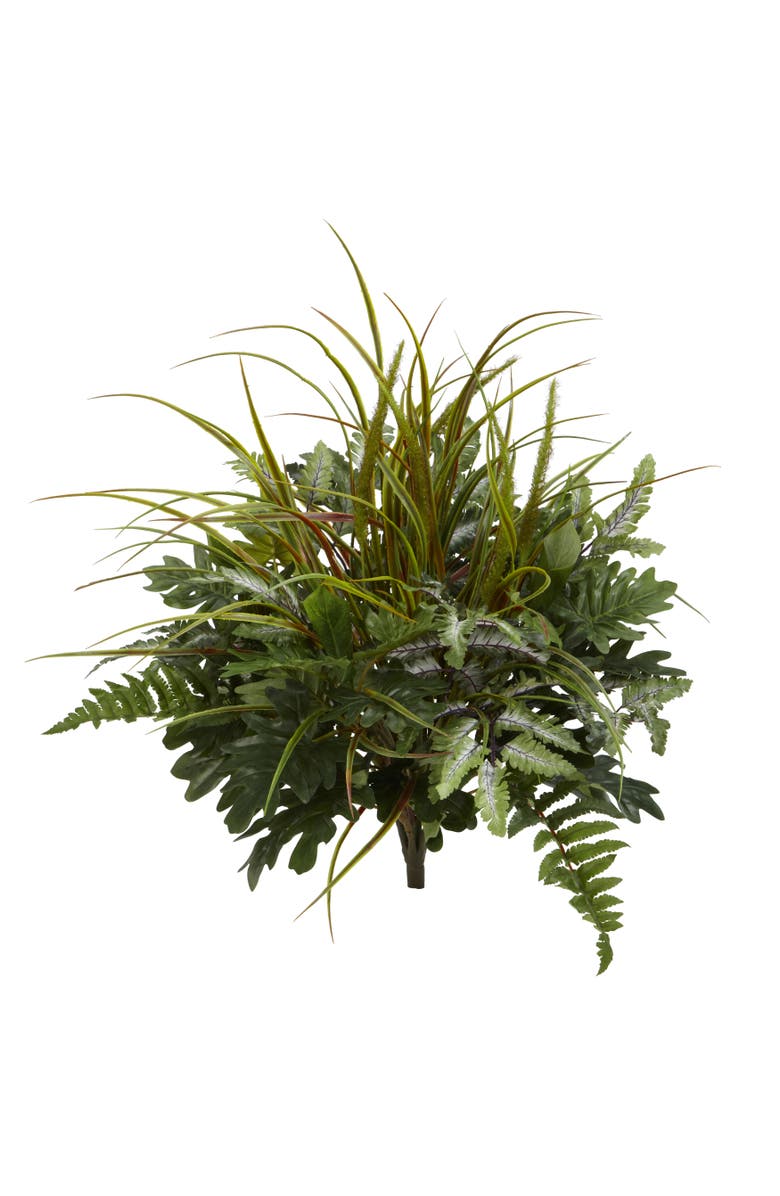 NEARLY NATURAL 28-in Mix Greens Artificial Plant, Main, color, Green