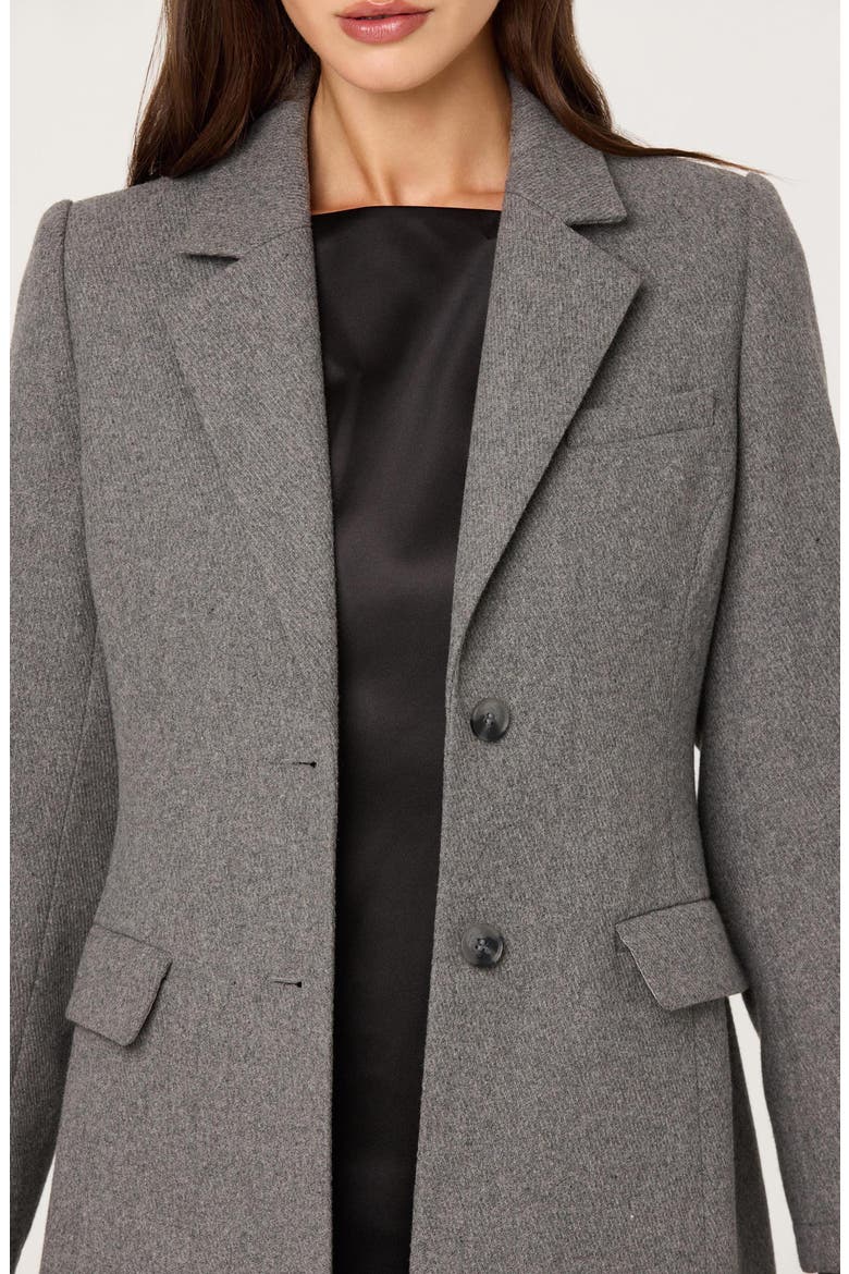 Melisse Longline Coat, Alternate, color, GREY