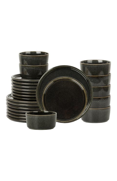 Eden Stoneware 24-Piece Dinnerware Set