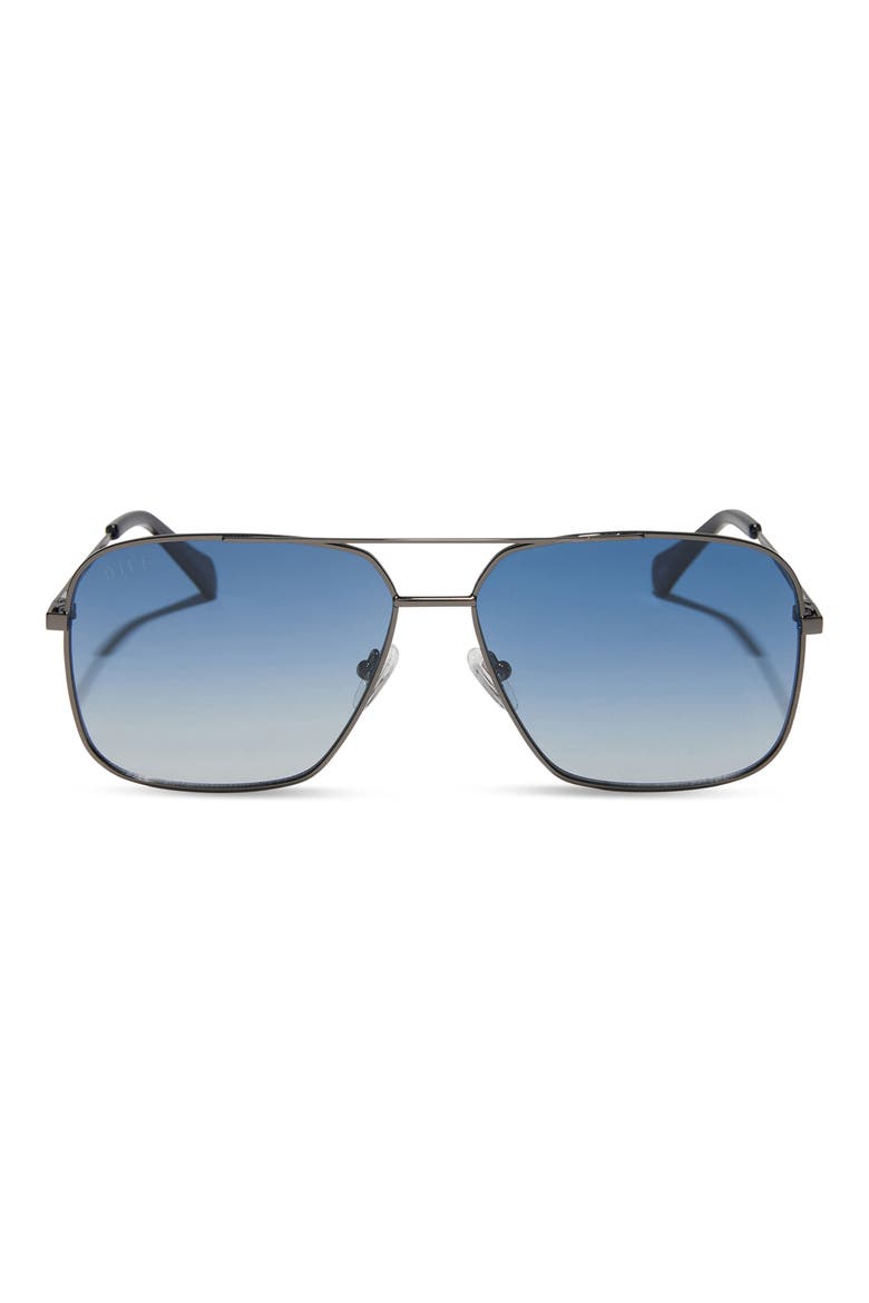 59mm Leo Navigator Sunglasses, Main, color, GUNMETAL