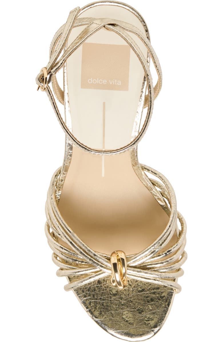 Dolce Vita Isebel Ankle Strap Sandal, Alternate, color, Platinum Distressed Leather