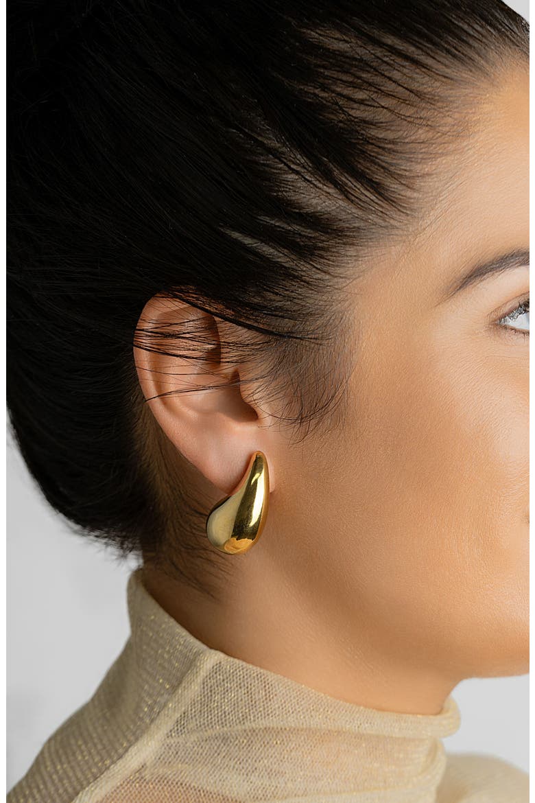 Sculptural Drop Earrings, Alternate, color, GOLD