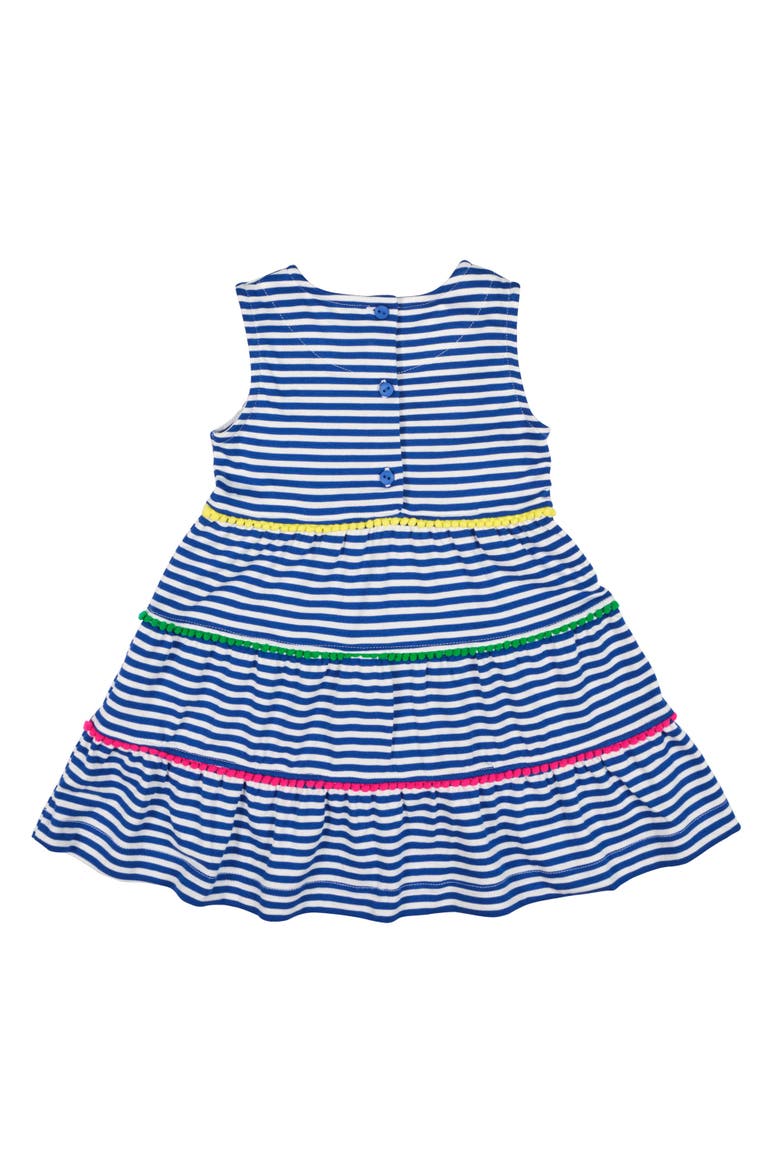 Stripe Knit Dress With Pom Poms & Flowers, Alternate, color, Blue/White