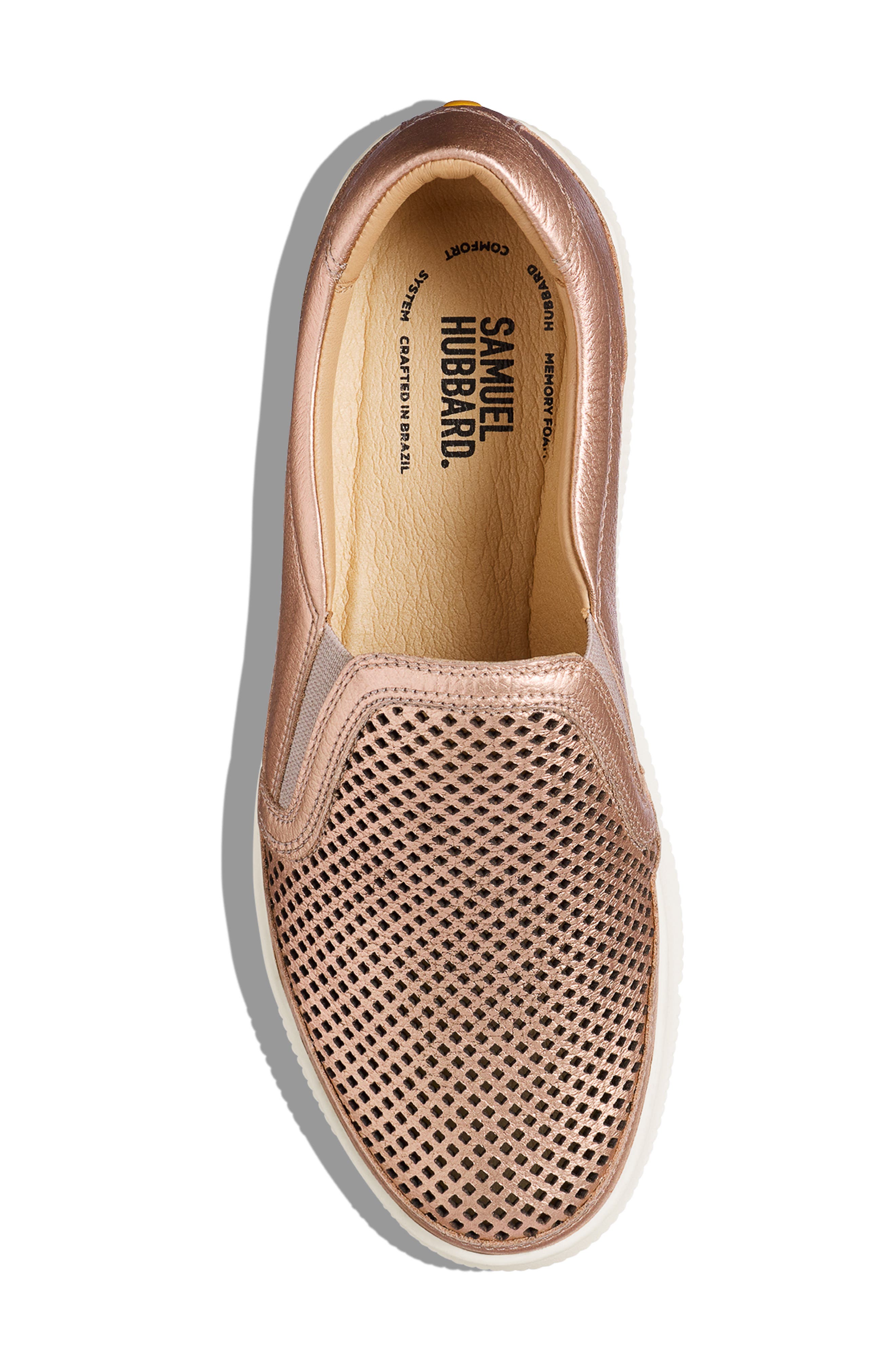 Featherlight Laguna Slip-On Sneaker, Alternate, color, ROSE GOLD METALLIC LEATHER