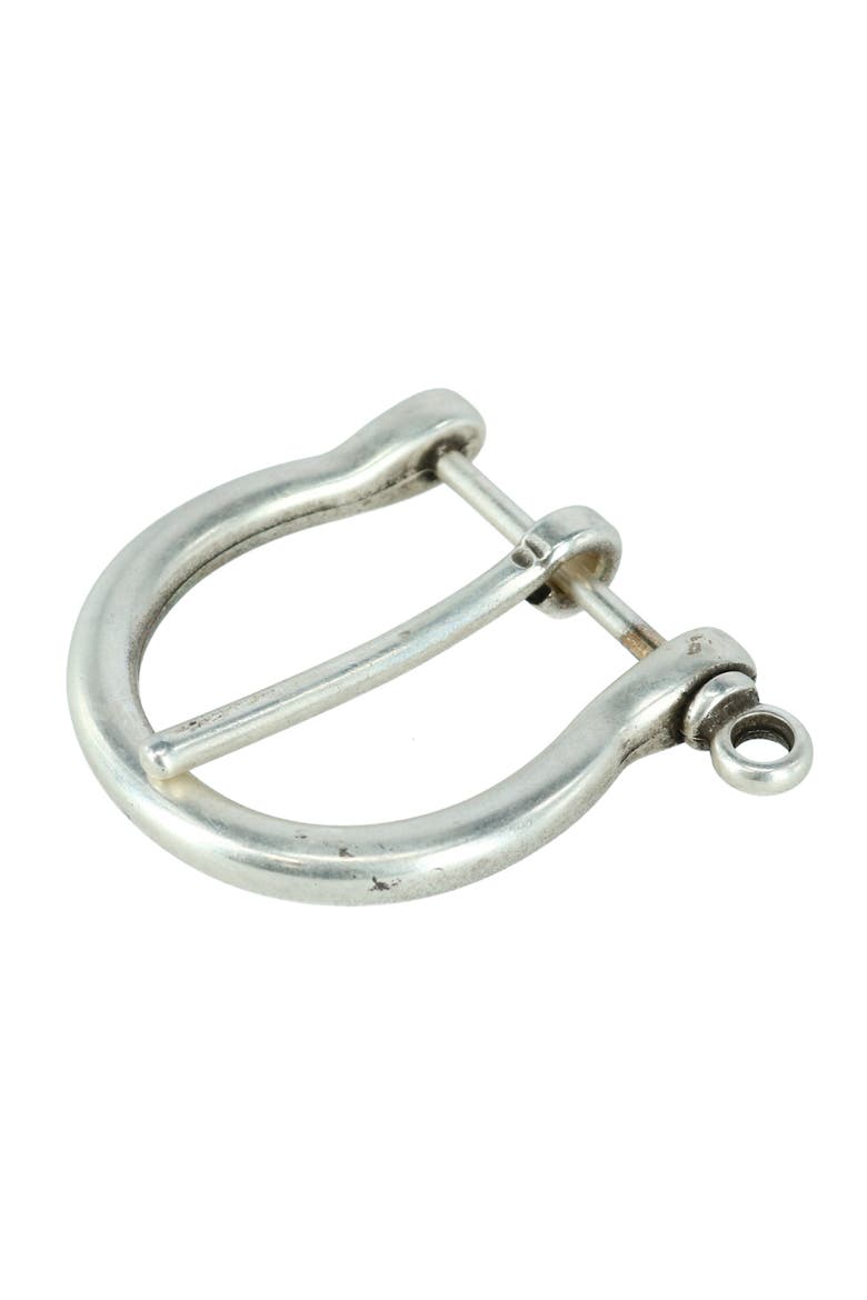 35mm Distinguished Rounded Solid Brass Harness Belt Buckle, Alternate, color, Silver