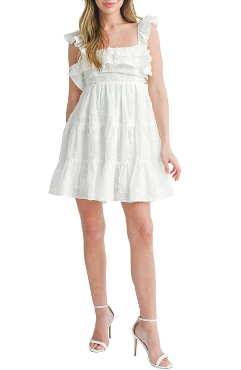 Tie Back Ruffled Minidress