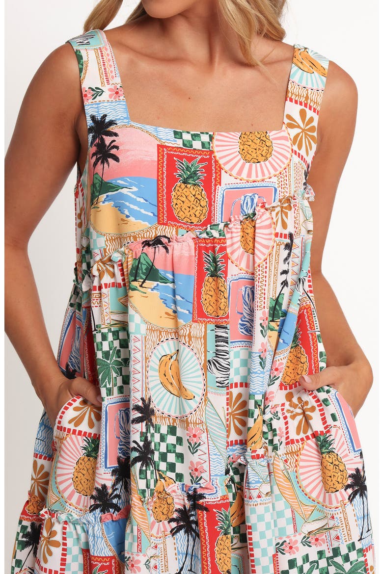 Rafaela Trapeze Minidress, Alternate, color, OFF WHITE MULTI