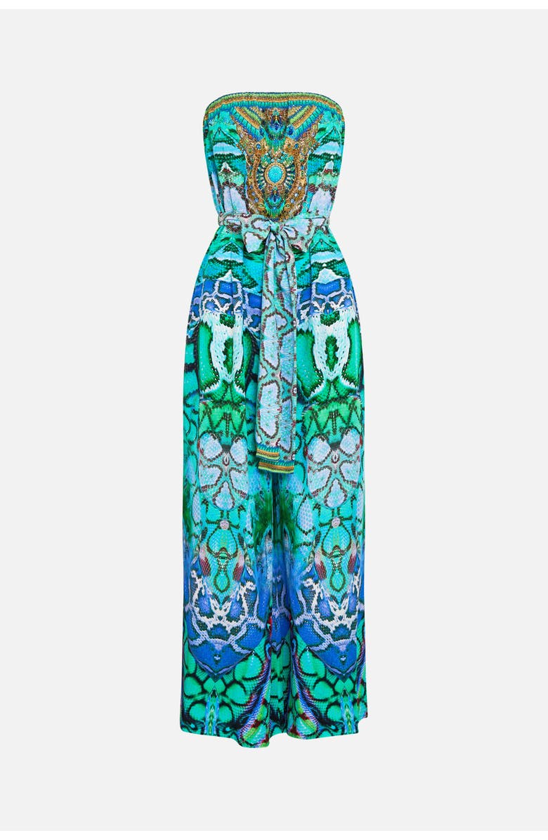 Camilla TIE WAIST STRAPLESS JUMPSUIT LAND OF WONDER, Alternate, color, 