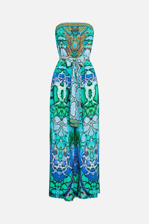 Camilla Tie Waist Strapless Jumpsuit Land Of Wonder In Land Of Wonder