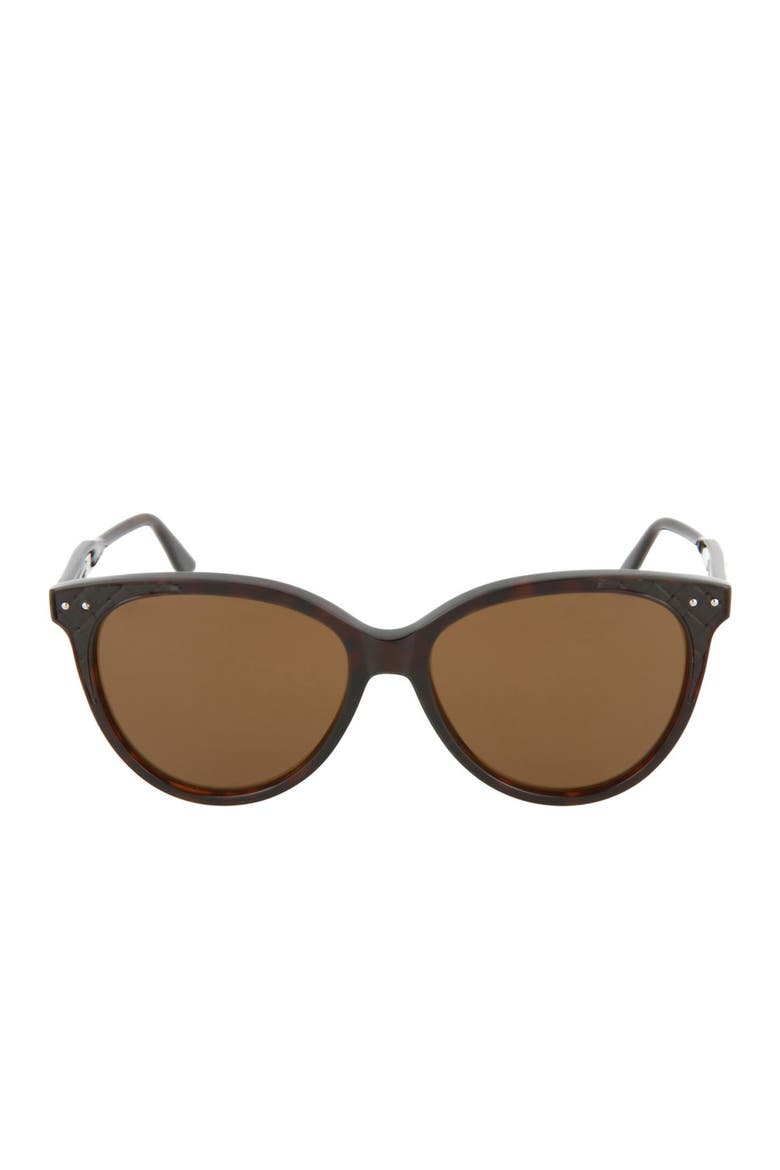 Core 55mm Oval Cat Eye Sunglasses, Alternate, color, SHINY HAVANA DARK ESPRESSO