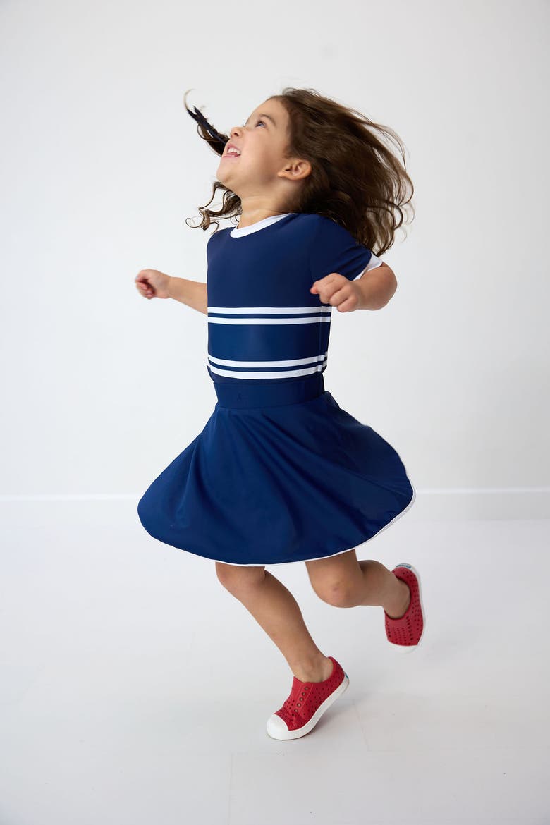 Girls Twirly Skort, Alternate, color, Navy