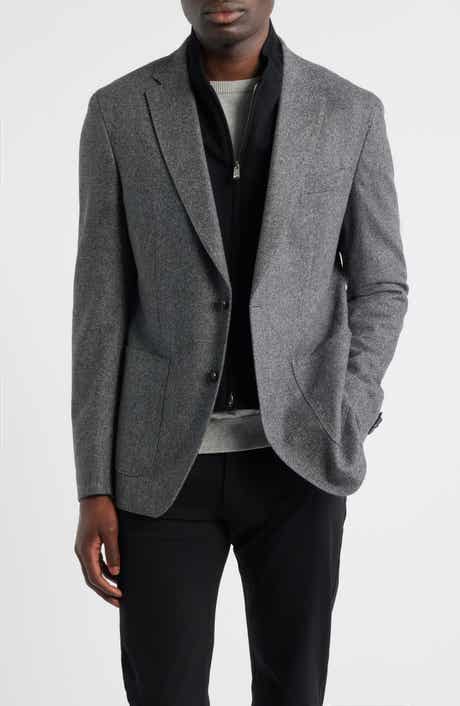 BOSS Hutson Slim Fit Wool Blend Bib Jacket
