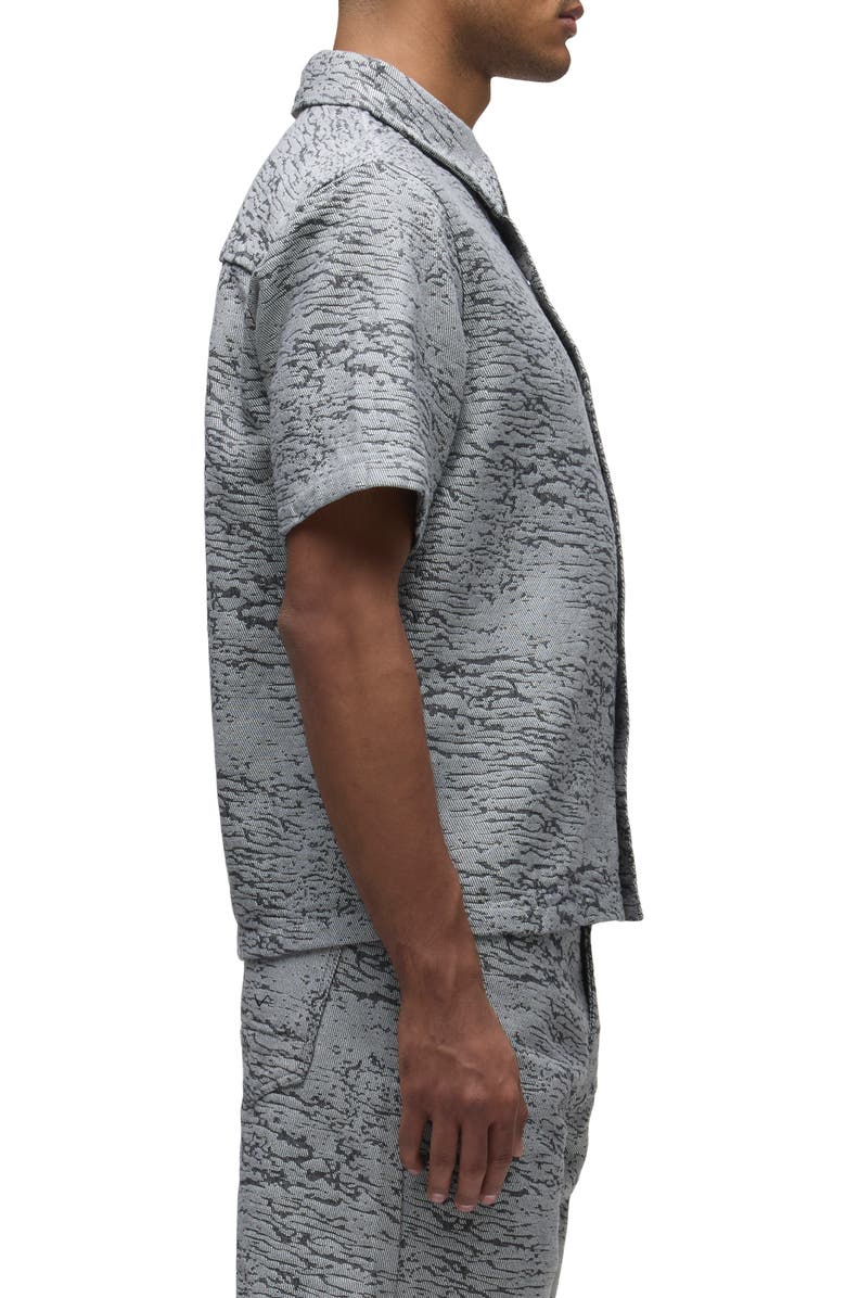 Hudson Jeans Crop Short Sleeve Snap Front Shirt, Alternate, color, 