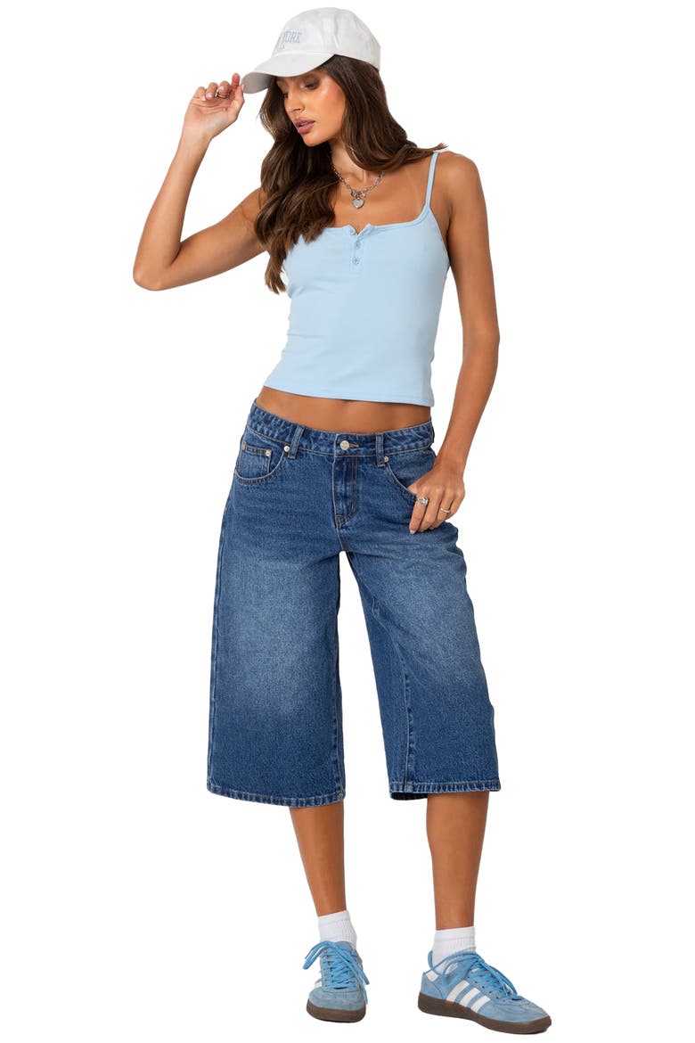 Rib Henley Camisole, Alternate, color, LIGHT-BLUE