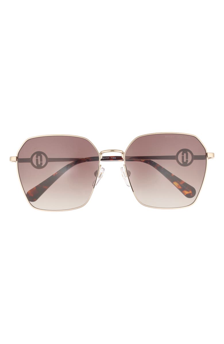 Marc Jacobs 58mm Gradient Square Sunglasses, Main, color, Gold Havana