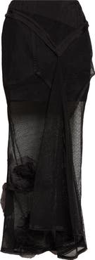 Victoria Beckham Basque Detail Mesh Skirt