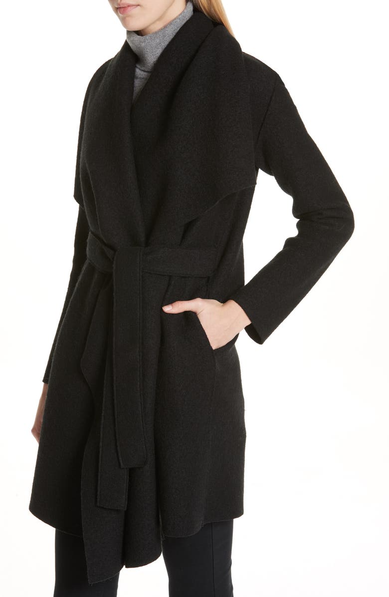 Harris Wharf London Belted Wool Coat, Alternate, color, 