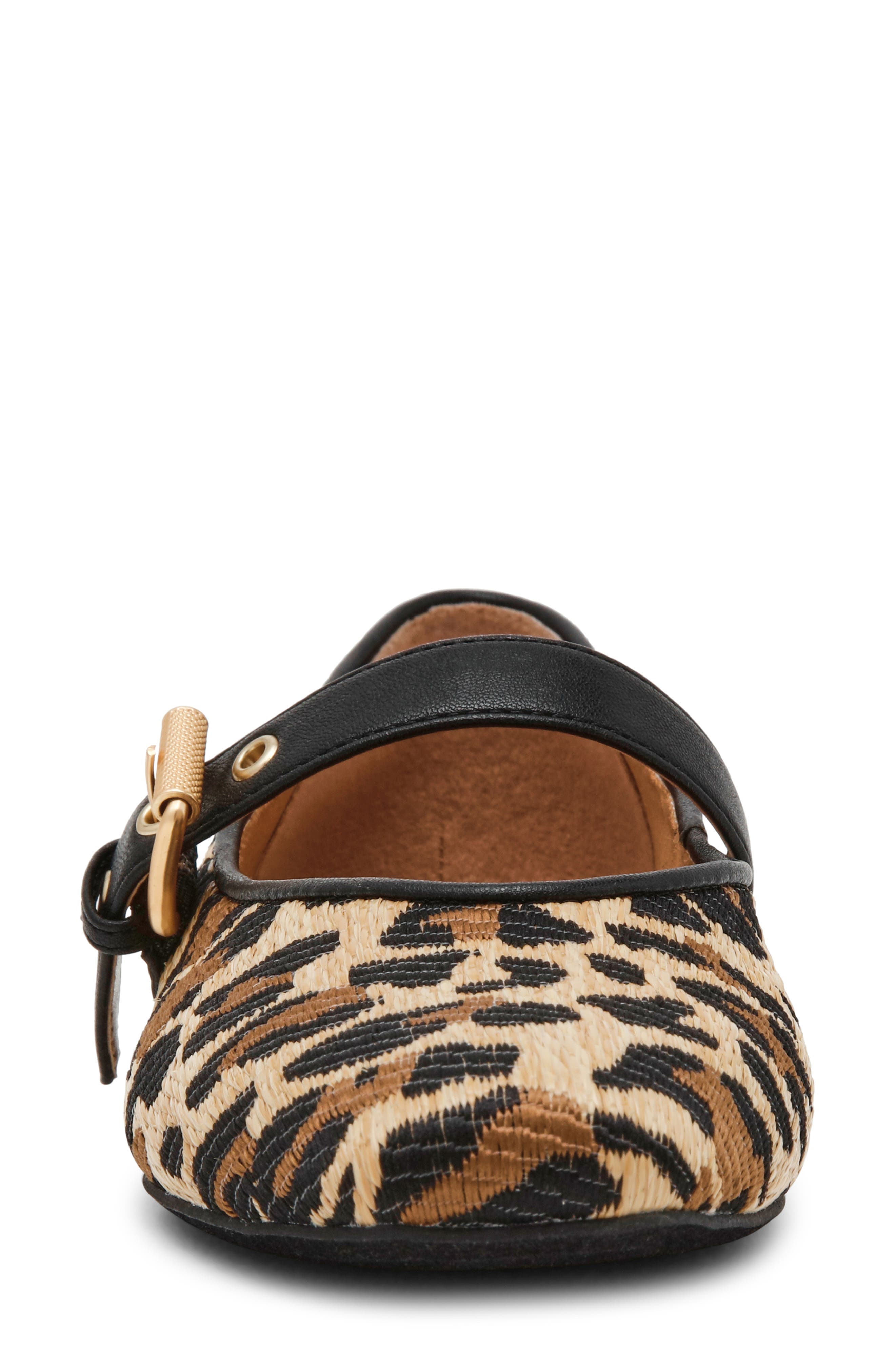 Mulaney Mary Jane Flat, Alternate, color, LEOPARD RAFFIA