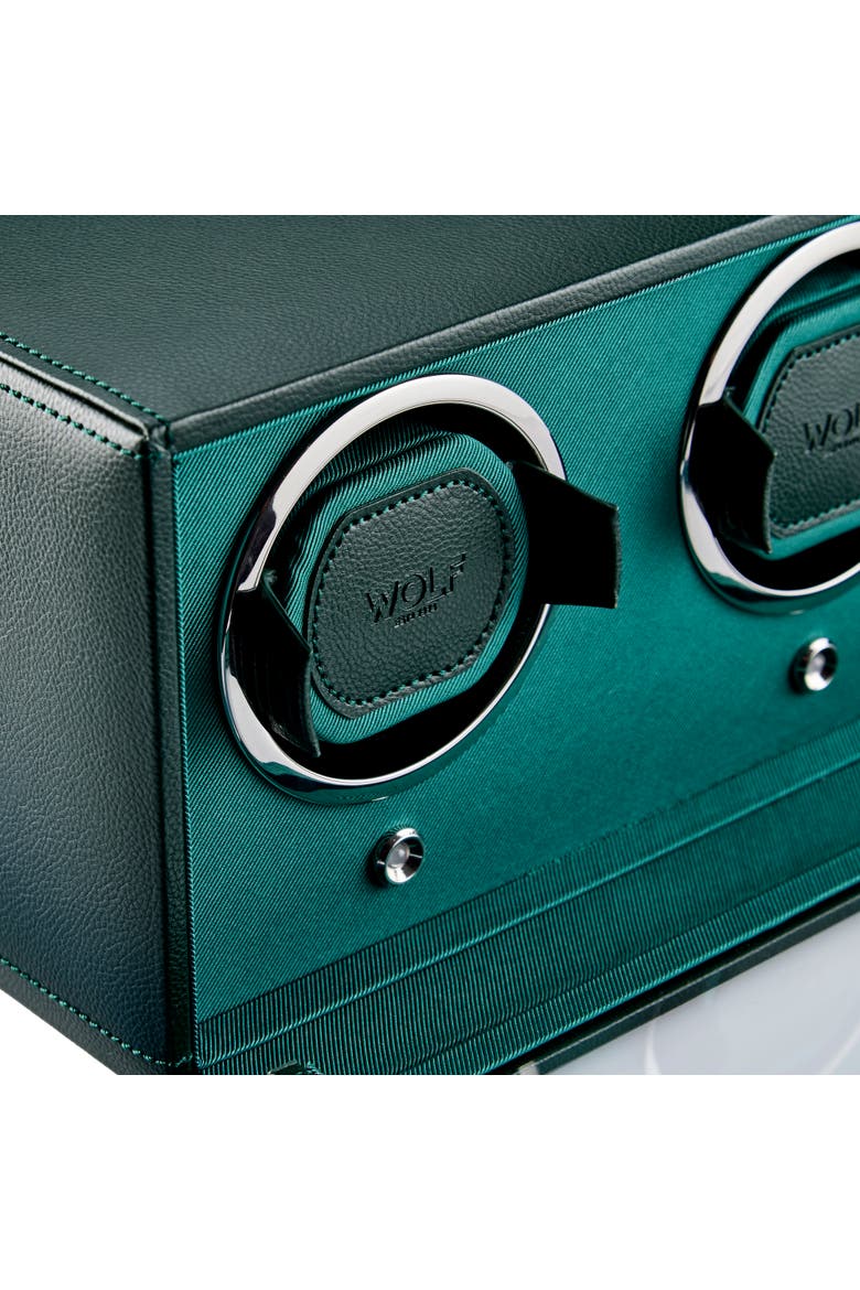 Cub Double Watch Winder with Cover, Alternate, color, Green