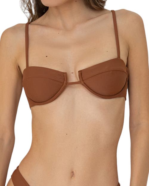 Bright Swimwear Lola Top In Brown