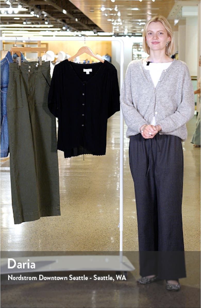 Scallop Trim Button-Up Top, sales video thumbnail