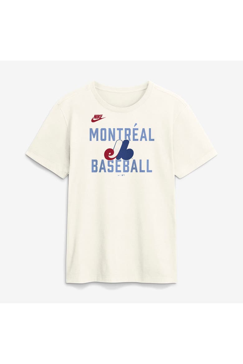 Men's Nike Cream Montreal Expos Cooperstown Collection ‘70s Inspired T-Shirt, Alternate, color, Cream