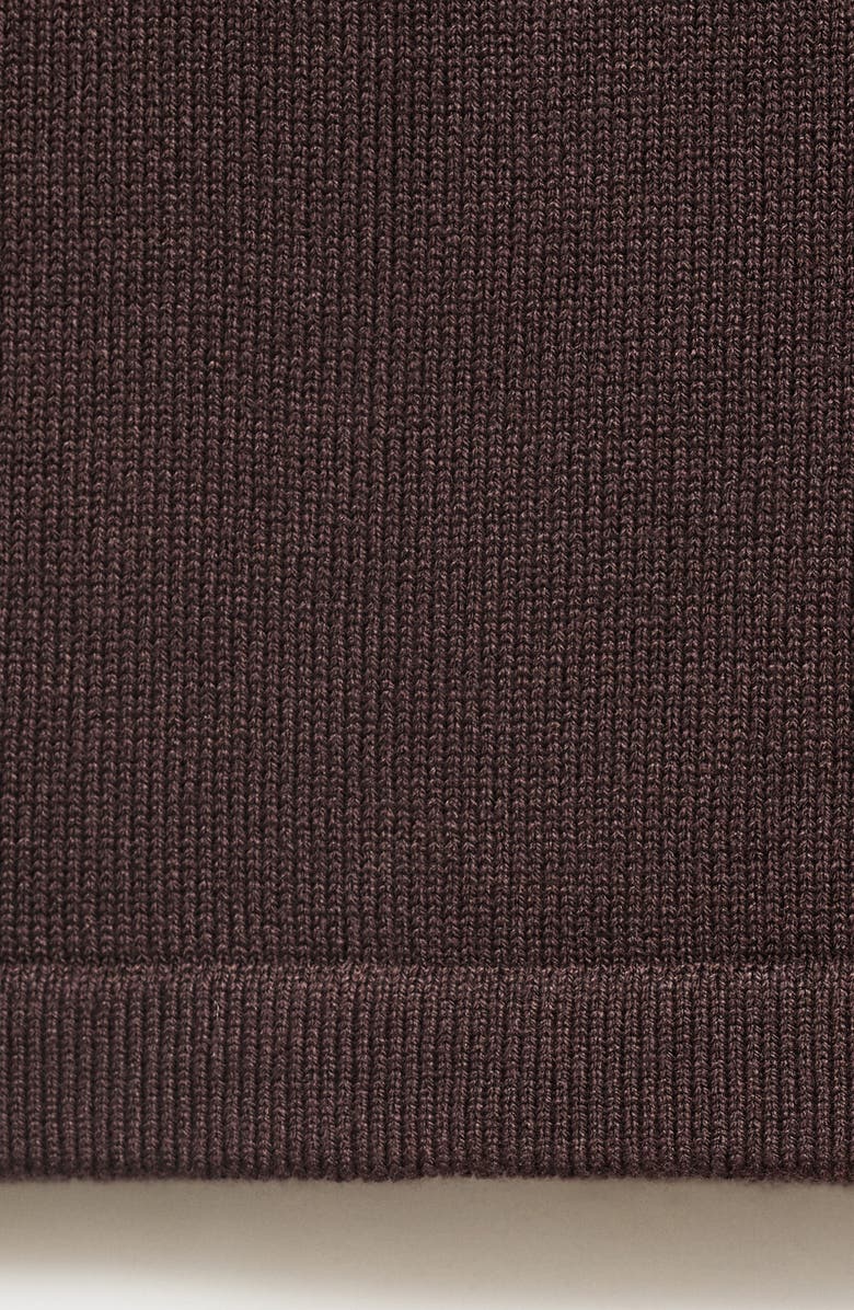 MANGO Mock Neck Sweater Tank, Alternate, color, Chocolate