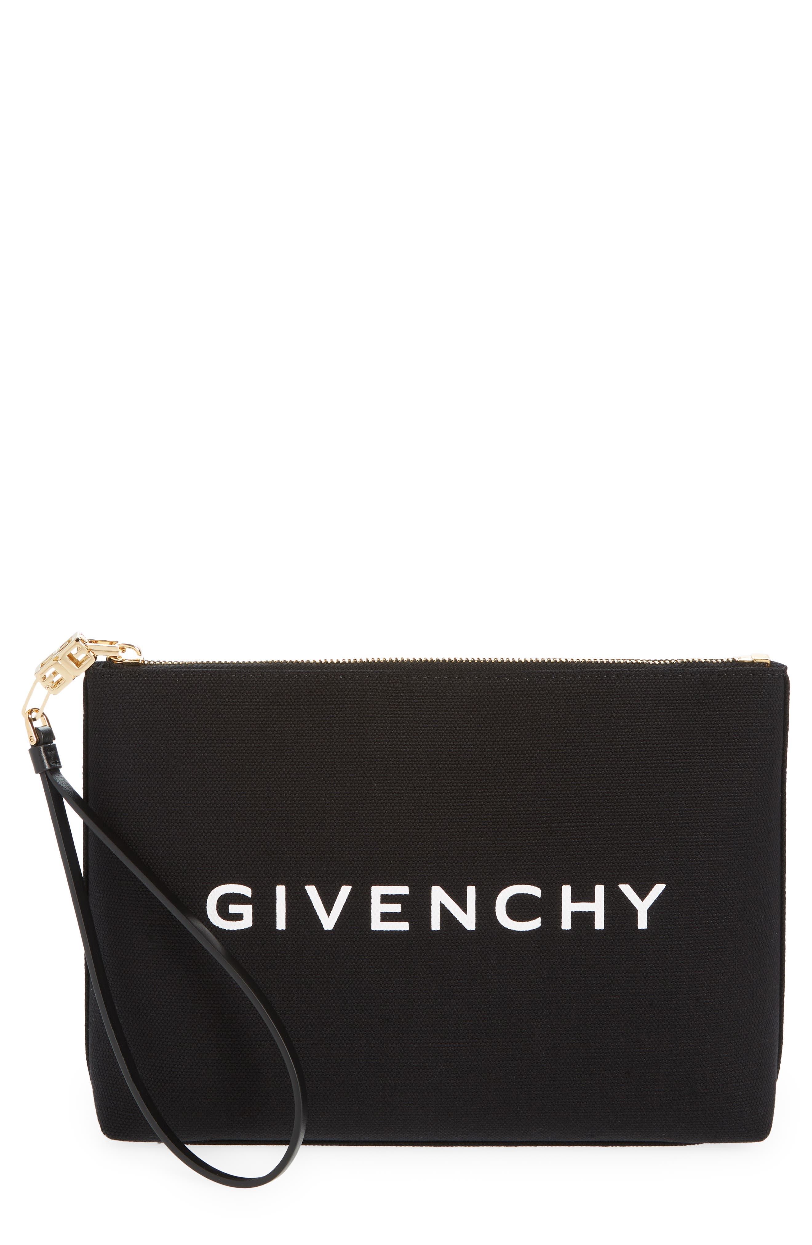 Givenchy Logo Graphic Canvas Travel Pouch, Main, color, 