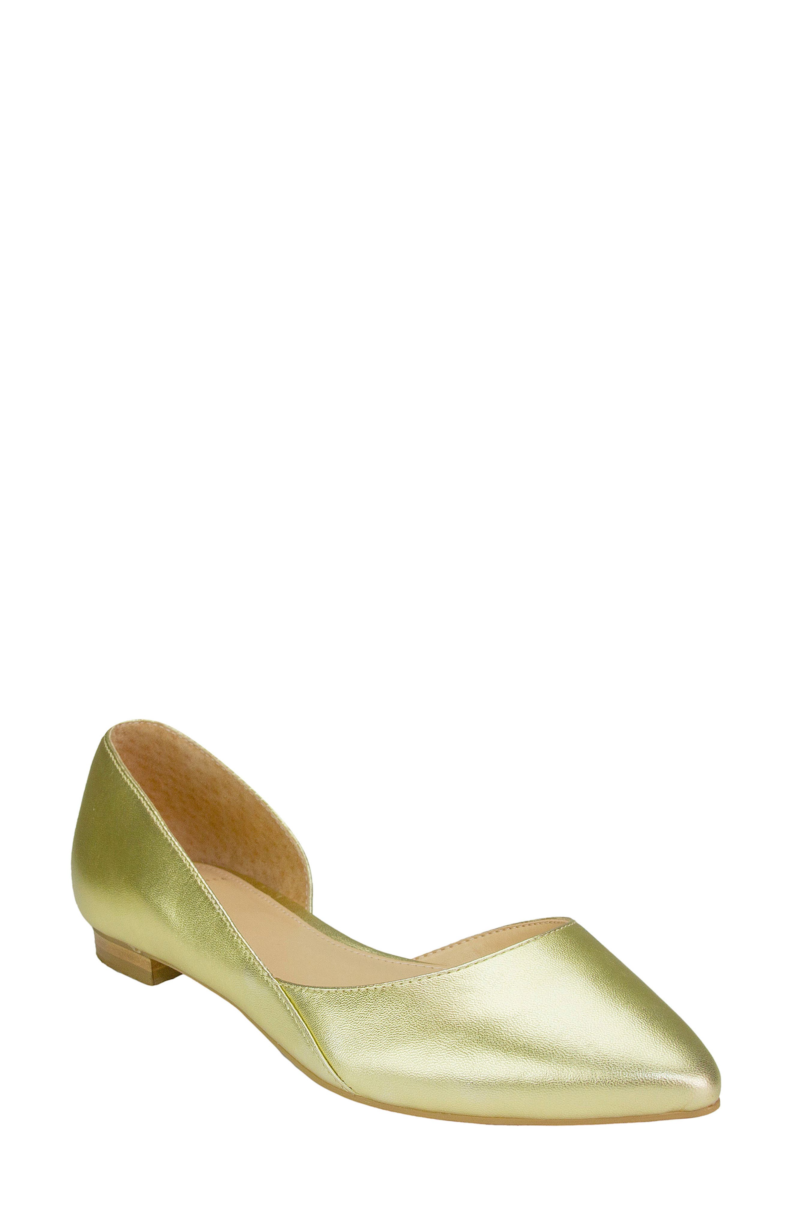 'Sunny' Half d'Orsay Flat, Main, color, GOLD 788