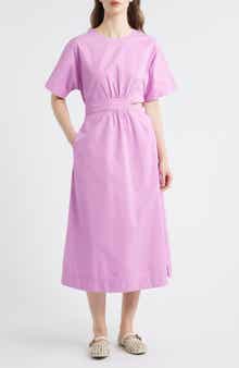 Mavera Cutout Poplin Midi Dress