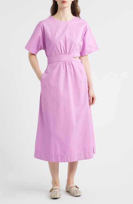 Mavera Cutout Poplin Midi Dress