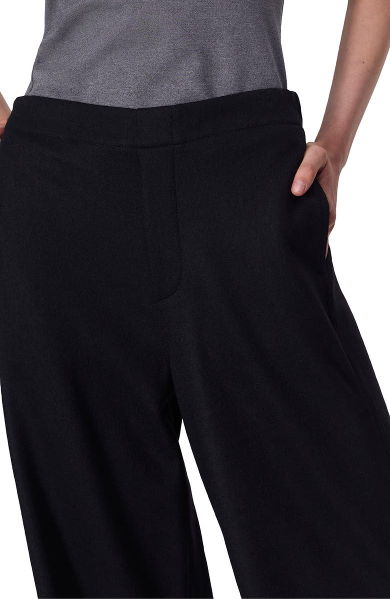 rag & bone Melanie Wide Leg Wool Pants, Alternate, color, Black