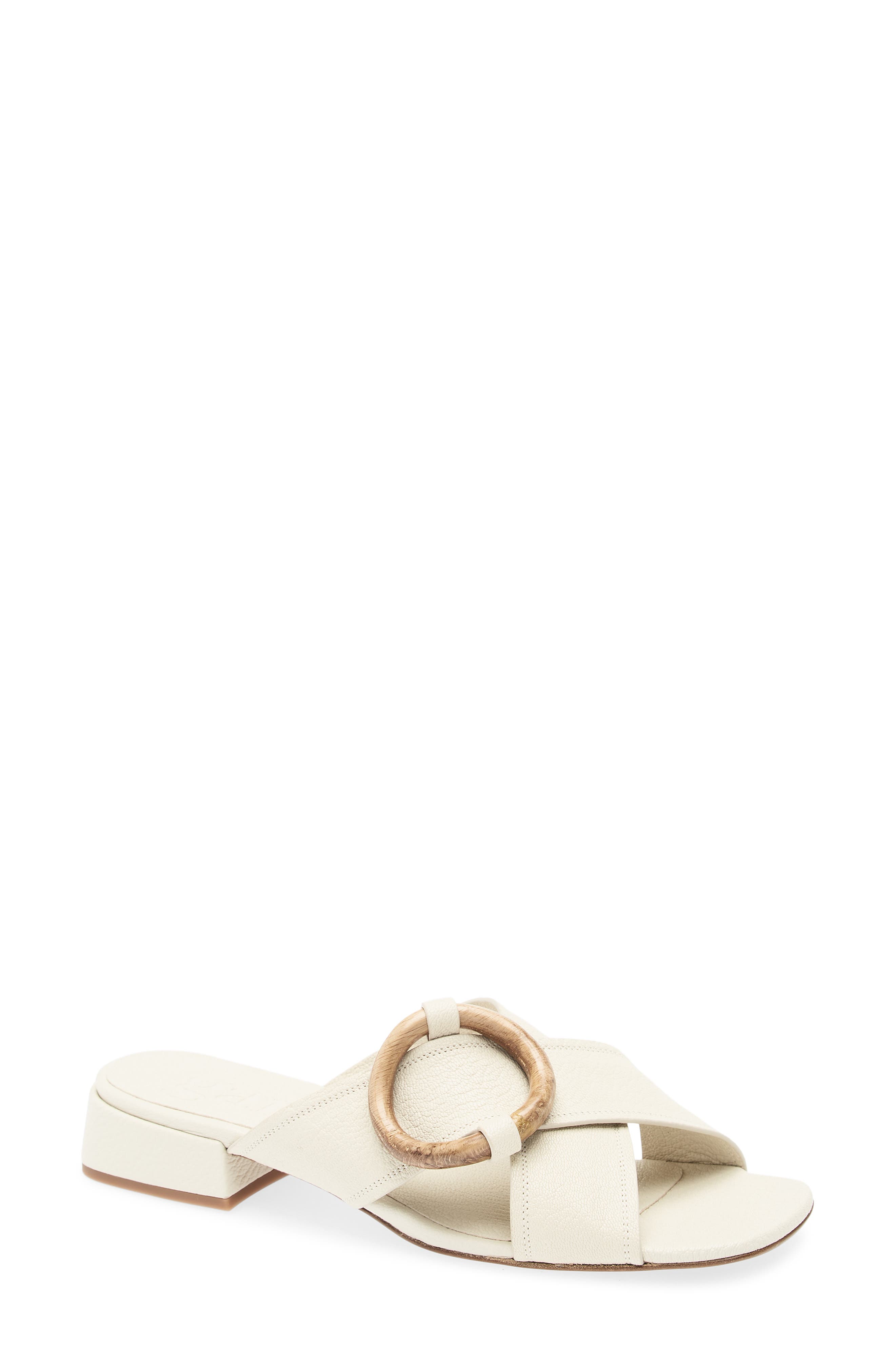 Pedro Garcia Edem Slide Sandal, Main, color, Ivory Petitgrain-Oak