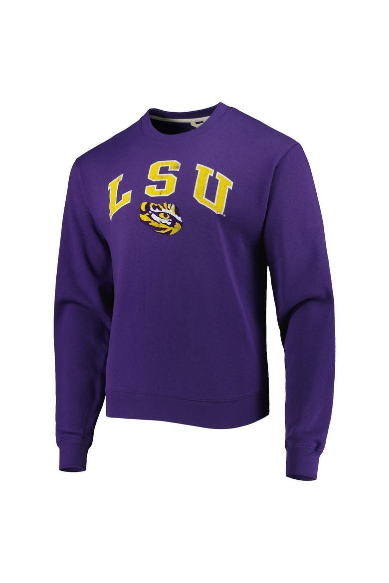 Men's League Collegiate Wear Purple LSU Tigers 1965 Arch Essential Lightweight Pullover Sweatshirt, Alternate, color, Purple