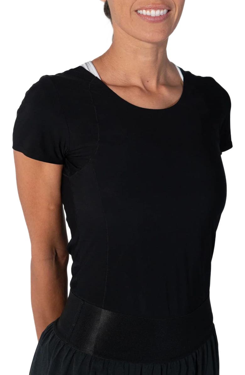 AVI Bounce-It Pickleball Short Sleeve, Alternate, color, Black Beauty