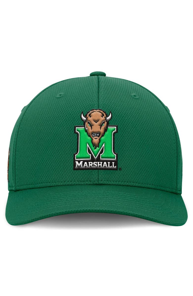 TOP OF THE WORLD Men's Top of the World Kelly Green Marshall Thundering Herd Reflex Flex Hat, Alternate, color, Kelly Green