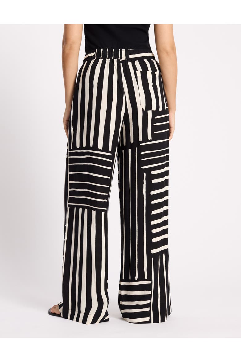 Patchwork Stripe Trouser, Alternate, color, Black