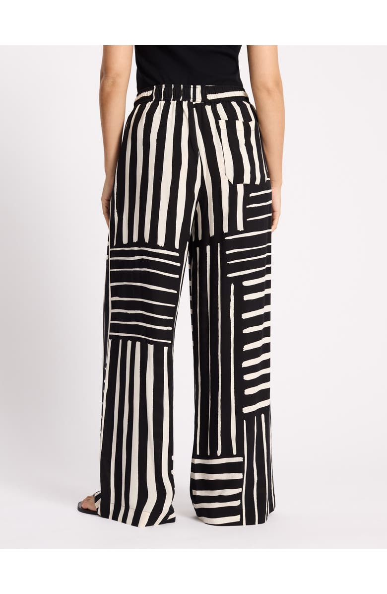Albaray Patchwork Stripe Trouser, Alternate, color, Black