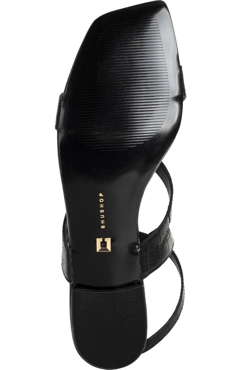 SHUSHOP Cecilia Ankle Strap Sandal, Alternate, color, Black Croco