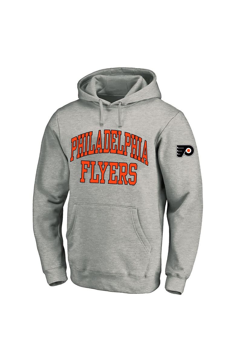 FANATICS Men's Fanatics Heather Gray Philadelphia Flyers Big & Tall Fleece Pullover Hoodie, Alternate, color, Heather Gray
