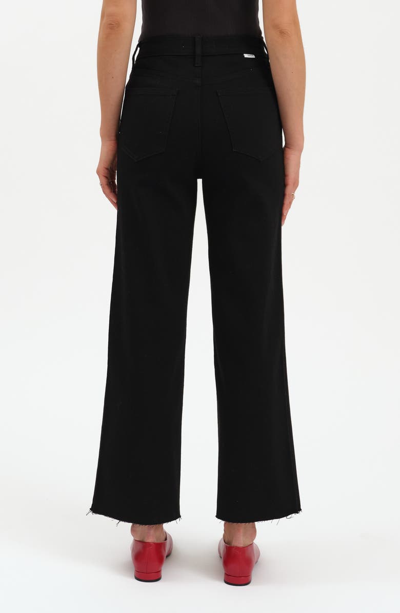 DAZE Pleaser High Waist Raw Hem Crop Jeans, Alternate, color, All Nighter