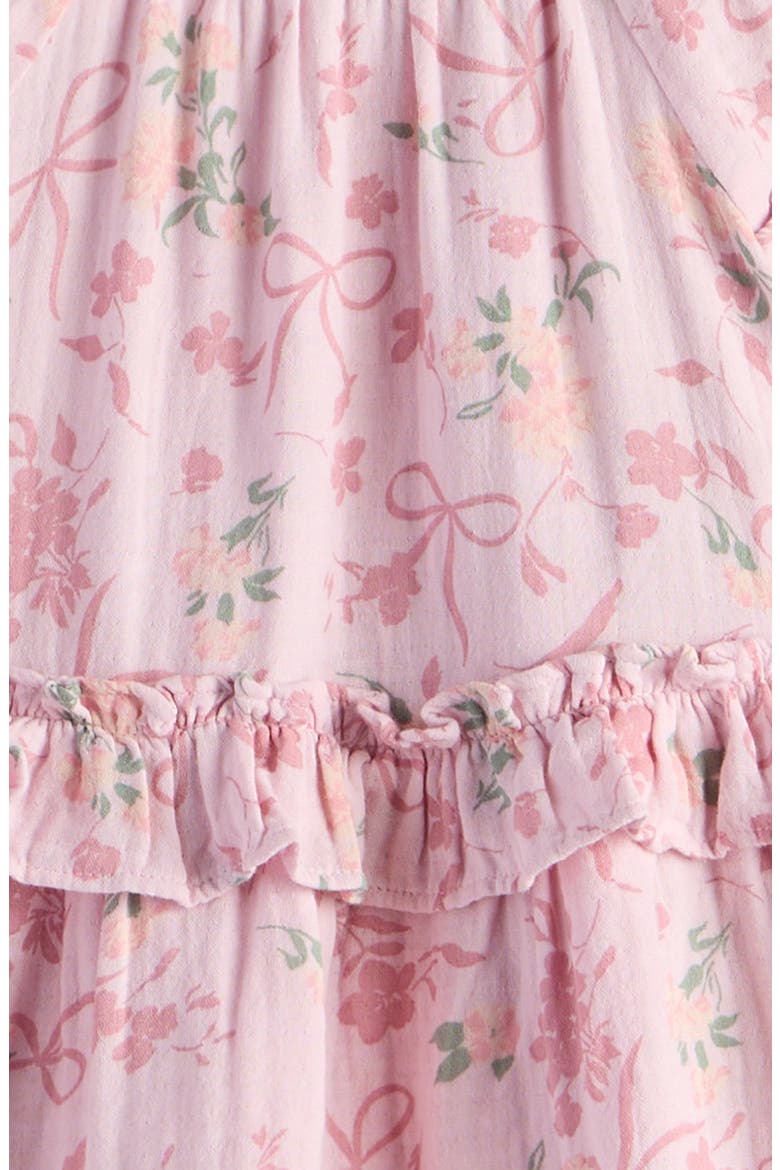 Floral Ruffle Cotton Dress with Bloomers, Alternate, color, PINK WINDSOME BOW FLORAL