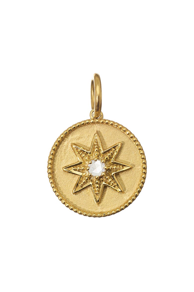 Etoile Diamond Coin Pendant, Alternate, color, YELLOW