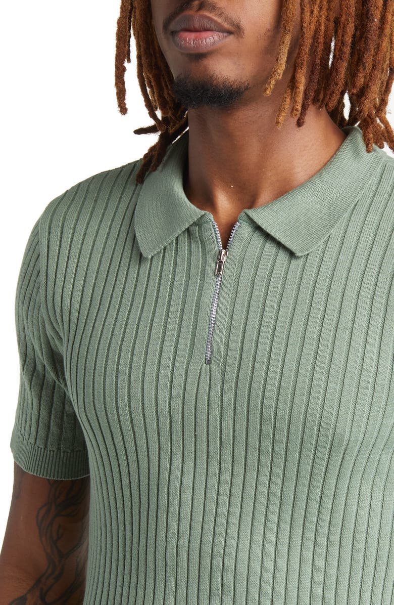 Topman Rib Polo Sweater, Alternate, color, 