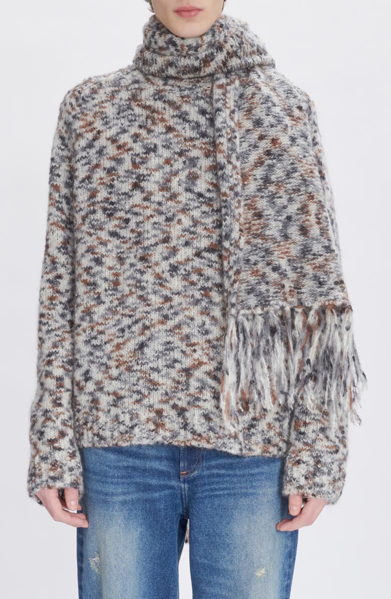 A.P.C. Heather Wool & Mohair Sweater, Main, color, 